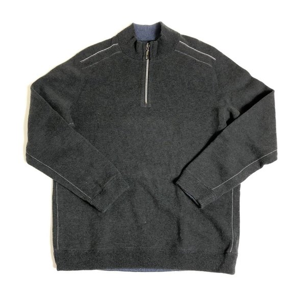 Tommy Bahama Other - Tommy Bahama Quarter Zip Jacket Men's Size‎ XL  Long Sleeve Gray Cotton G48